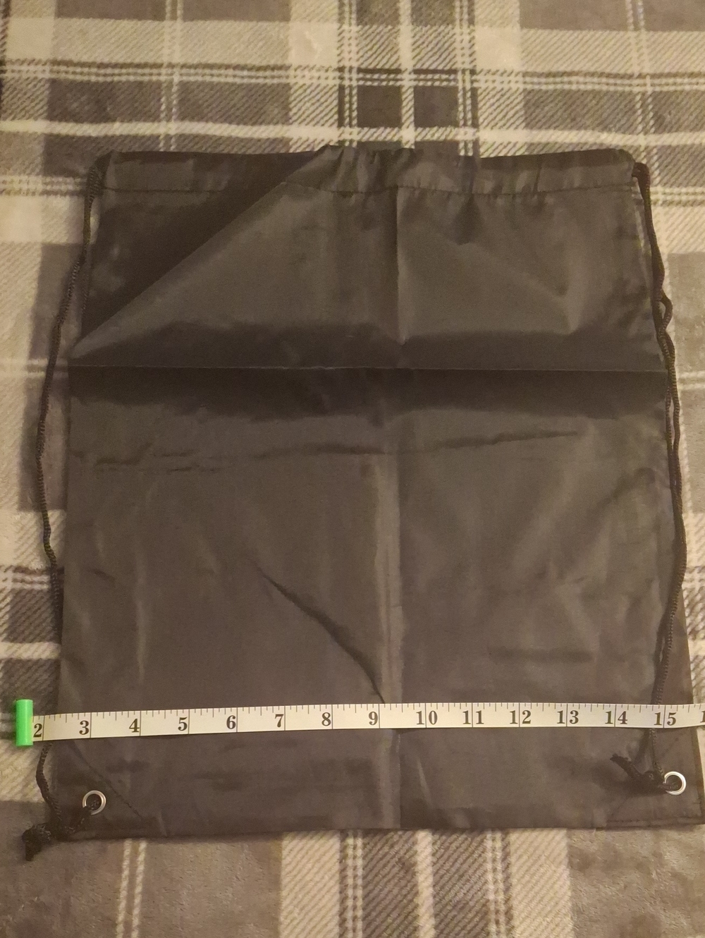 Black Drawstring Backpack - Picture 2 of 3